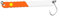 FTM Blinker zum Forellenangeln Spoon Curl Kong 3,5g 6,7cm, Farbe:neon orange/weiß