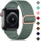 Oielai Solo Loop Bracelet Compatible avec Apple Watch 38mm 40mm 41mm 42mm, Bracelet de Remplacement Sport Tressé en Nylon Réglable pour iWatch SE Series 10/9/8/7/6/5/4/3/2/1