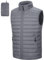 33,000ft Men's Lightweight Gilet, Packable Quilted Puffer Padded Vest Outerwear, Body Warmer Windproof Sleeveless Jacket for Golf Running Hiking Horse Riding Grey XL