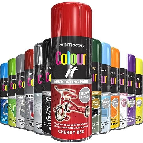 AlezyB - Cherry Red 400ml All Purpose Spray Paint | Use on Metal, Wood, Plastic and Multipurpose Aerosol Professional Quality Perfect Finish, for Interior Exterior and Excellent Coverage
