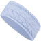 Compagno Strick-Stirnband gefüttert Strickband Damen Haarband Band Herbst Winter Kopfbedeckung, Farbe:Hellblau