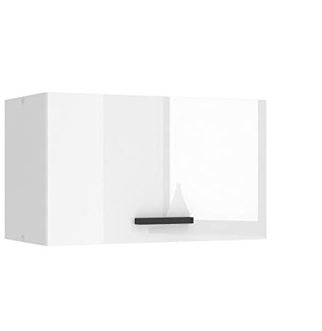 Belini Hängeschrank Küche, Küchenschränke SGP. Breite 60 cm. Oberschrank mit 1 Tür, Küchenhängeschränke, Wandschrank Hängend, Weiß Hochglanz