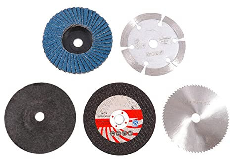 Felliserty Pack of 5 75 mm cutting disc for 10 mm bore, angle grinder, metal circular saw, blade, flat slat grinding disc, sanding pads tool