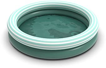 Quut - Dippy - Piscina gonfiabile in PVC Premium di qualità (0,30 mm) - divertente e design a partire da 2 anni - 120 cm di diametro - piscina gonfiabile rotonda 2 paraspigoli (verde giardino)