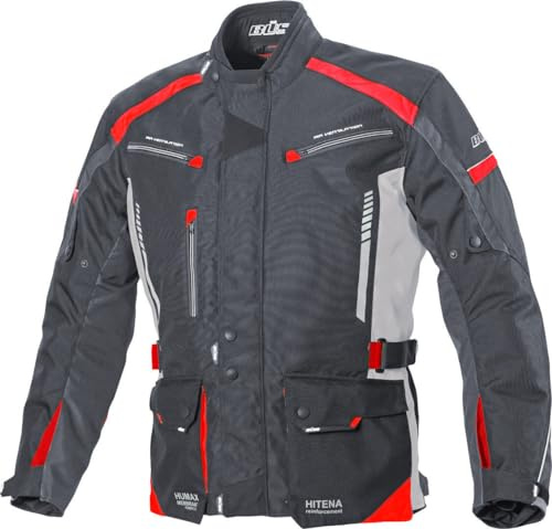 Büse Torino II Motorrad Textiljacke, schwarz/rot, 5XL