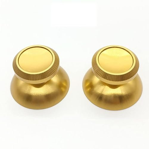 VKMKV 1 Paio di impugnature for Joystick analogico 3D in Metallo Alluminio Joystick for Pollice Stick Caps Riparazione di Ricambio for Playstation 4 PS4 Xbox One Gamepad Control (Color : Gold)