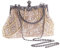 Egurs Handtasche 20er Jahre Stil Damen Vintage Perlen Abendtasche Clutch Handtasche Schultertasche Elegant Umhängetasche Hand-Tasche Geldbeutel für Hochzeit Braut Abschlussball Party apricot