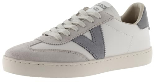 VICTORIA Flat Basket Berlin Cyclist Leather Effect & Parts Serage 1126184-Women for Women, grey, 4 UK