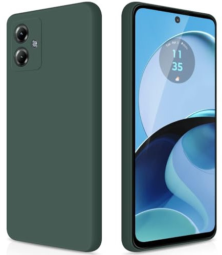 GiiYoon Hülle Kompatibel mit Motorola Moto G14, Hochwertiges Liquid Silicone Case, Rundumschutz Handyhülle, Kratzfestes Weiches Mikrofaserfutter- grün