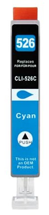 1 XXL Druckerpatrone kompatibel zu CLI-526 C Cyan für Canon PIXMA IP4850 IP4950 IX6550 MG5150 MG5250 MG5350 MG6150 MG6250 MG8150 MG8250 MX715 MX885 MX895