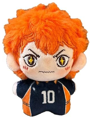 Lzrong Haikyuu plush Schlüsselanhänger Hinata Shoyo Plush Anhänger Schultasche Niedlicher Cartoon Keychain 12cm