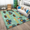 Teppich Cartoon-Traktor 120x170 cm Dekoration Schlafzimmer Kinderzimmer Wohnzimmer, Modern rutschfest Waschbar Flanell Kinderteppiche Fußmatten