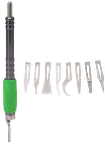 Chip Repair KnifeSet, Multifunctional CPU Glue Remover Knifewith 8 Pcs Ultra Thin Blades Exacto KnifeBlades Exacto KnifeSet for Precision Cutting Craft