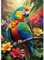 HEIBAGO Blumen 5D Diamond Painting, Papagei Full Drill Diamant Painting Sets Für Erwachsene Anfänger, DIY Cross Embroidery Diamant Kunst Diamond Art Bilder Für Home Wand Dekor 30 * 40cm