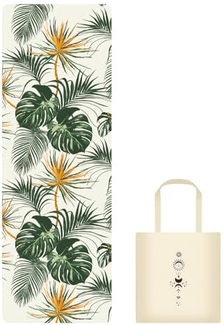 MicaYoung Reise Yogamatte Faltbar 1,5mm Rutschfest Fitnessmatte mit Tote Tasche für Pilates Yoga Workout Sport (183 x 61 x 0.15 cm)