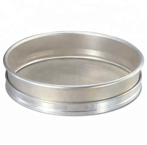 IWEIGN Food Filter 1PCS Diameter 40CM Wire Mesh Screen Laboratory Test Sieve Micron Flour Mesh Standard Laboratory Test Sieve/Soil Sieve/Sand Sieve(50 Mesh 0.35mm)