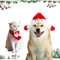 Lyneun 2PC Hund Weihnachtsmütze und Schal, Weihnachtshundekostüme Haustier, Einstellbar Weihnachtsmütze Weihnachtshundeschal für Kleine Mittlere und Große Hunde(Rot)