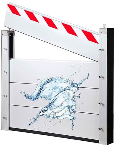 Barriere antiallagamento, muro antiallagamento in alluminio, barriera antiallagamento in alluminio per porte, ingressi garage, passaggi, strade(140 * 20cm)