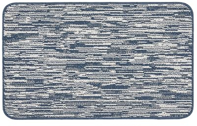 My Stain Door Mat, Stain Resistant, Perfect for Indoor Use, Front Door, Entryway and Patio, Broken Stripe Navy 50x75cm