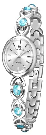 FANMIS Goldfarbene Uhren für Frauen mit kleinem Vintage-Armband, Elegante Jade-Armbanduhr, ovales Zifferblatt, modische Quarz-Armbanduhr, wasserdichte Uhr