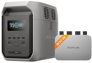 ECOFLOW Sistema fotovoltaico de balcón PowerStream, microinversor grid tie, central eléctrica DELTA 3 1500 de 1,5 kWh,Wi-Fi,App,controla el consumo energético