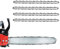 Lot de 4 Chaînes de Tronçonneuse, Chaîne à Faible Rebond 35 cm 3/8LP, 52 Maillons d'Entraînement, Pièces Détachées pour Outillage Jardin, Compatible avec Bosch, Makita, Husqvarna, Dolmar et plus