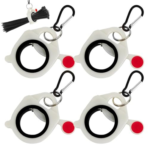 4 PCS Cable Tie Holder, Glow in The Dark Zip Tie Organizer, Portable Hardware Tool Storage, Light Cable Cable Tie Holder Keeper, Multi-Purpose Zip Tie Organizers for Cable and Wire Management(White)