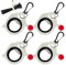 4 PCS Cable Tie Holder, Glow in The Dark Zip Tie Organizer, Portable Hardware Tool Storage, Light Cable Cable Tie Holder Keeper, Multi-Purpose Zip Tie Organizers for Cable and Wire Management(White)