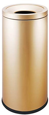 QUSYZD Poubelle Intelligente Ronde et créative en Acier Inoxydable pour l'extérieur, Grande capacité, idéale pour la Salle de Bain, 12 L, en Laiton,Brass