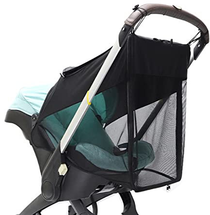 Moustiquaire et pare-soleil de protection solaire pour poussette pour tout-petits, pare-soleil coupe-vent pour landau