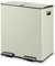 Tower T838022C Recycling Pedal Bin, Two 20L Compartments with Inner Buckets, Carbon Steel Body, 40L, Cream