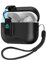 GANGANPRO Compatibile con Airpods Pro 2a/1a generazione, custodia militare con chiusura magnetica automatica, porta di ricarica, staffa antipolvere, custodia protettiva antiurto - nero