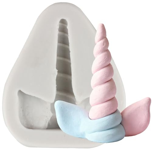 Sijiangmold Unicorn Silicone Moulds Unicorn Horn Ears Fondant Mould | Cake Decoration Chocolate Cupcake Topper Candy Polymer Clay Gum Paste