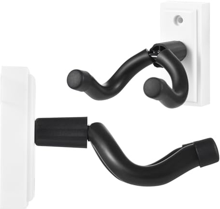 Jonlaki Gitarren-Wandhalterung, ABS-Metall-Silikon-Material, Gitarren-Wandaufhänger, Gitarren-Aufhänger, Musikinstrument-Wandhalterung für Ukulele, Gitarre, Mandoline (WHITE)