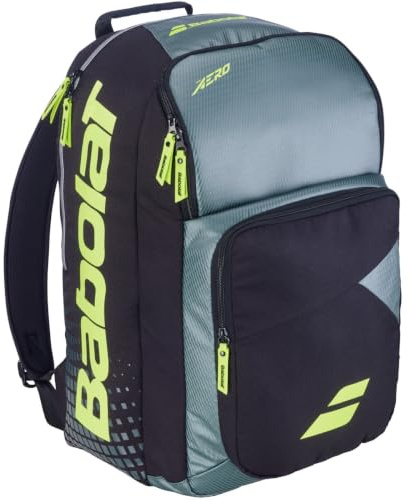 Babolat Pure Aero Tennis Backpack (Metallic Grey/Black/Fluo Yellow)