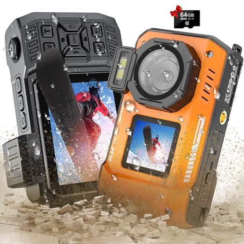 Yixinxin Digitalkamera, 8K Unterwasserkamera, 70MP Autofokus 33FT WiFi Digitalkamera wasserdichte mit 64GB Karte, Dual-Screen Selfie 2500mAh Batterie, 16X schwimmfähig Digital für Schnorcheln