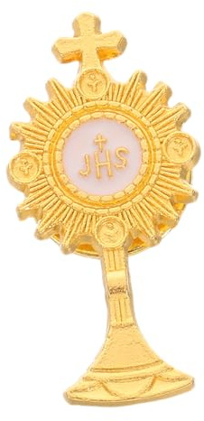 Alipis Épinglette de Calice Doré pour Première Communion, Alliage de Zinc, Finition Exceptionnelle, pour Occasions Spéciales et Événements Religieux
