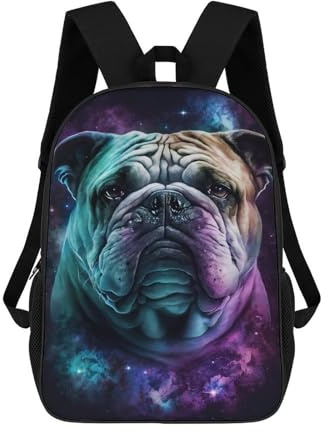 sinyumoney Cosmic Lynx Portrait Print-2 Schulrucksack, Laptop-Rucksack, Rucksack für Jugendliche, Mädchen, Jungen, Frauen und Männer, Stil 1, 17