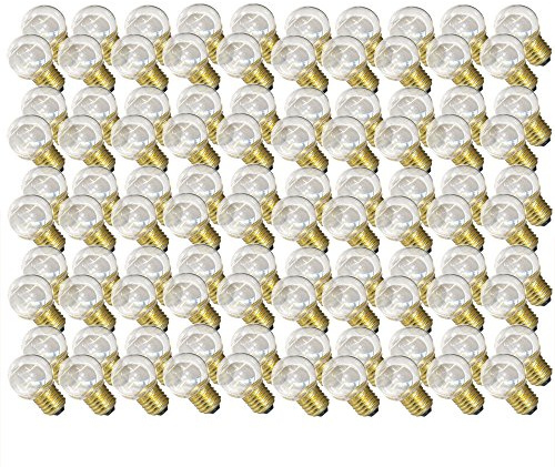 NCC-Licht 100 x LED Tropfen 0,7W E27 KLAR Plastik warmweiß 2700K für außen Kugel Birne