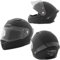 A-Pro Integralhelm Motorradhelm Rollerhelm Anti-Kratz-Visier Helm Mattschwarz S