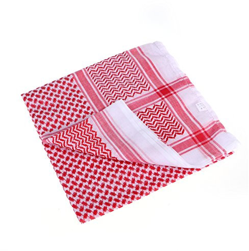 Tinksky Herren Muslim Hijab Kopftuch Schal Arabisch Turban Kopfbedeckungen (Rot)