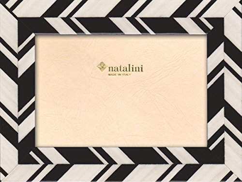 NATALINI, J-Louis NEROBIANCO 13X 18 cm, Bilderrahmen mit Unterstützung für Tisch, Holz, Schwarz, äußere Ausmaß 18 X 23 X 1,5 cm