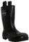 Grafters Mens Heavy Duty Waterproof Mid Calf Fur Lined Full Safety Steel Toe Cap Industrial Work Wellington Boots UK Sizes 7-12 (UK 11, Black)