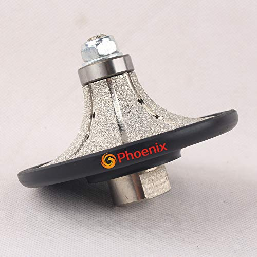 Raizi B type Demi-bullnose/Roundover Diamond Hand Profiler/Router Bits for Granite Countertops (B30 (30mm))