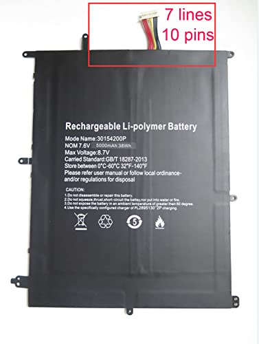 Backupower Ersatz Laptop Akku Batterie Kompatibel mit Jumper EZbook X4 MB11 MB12 3 Plus NV-30154200,Teclast F6 PRO 30154200P 31154200 XDS 3168160 7.6V 5000MAH 38WH
