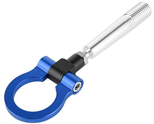 Gancho de Remolque Delantero para Coche Universal para GTR Trasero para Anillo de Remolque de Carreras de Tornillo de Estilo JDM para 370Z GT-R G37 (Azul)