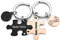 JSDDE Paar Schlüsselanhänger mit Gravur Beste MAMA/Bester PAPA der Welt Süße Puzzle Anhänger Creative Design Keychain Schlüsselringe Schlüsselbund Geschenk für Mutter Vater