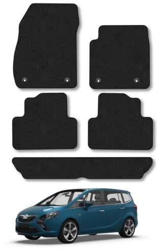 Vauxhall Zafira (2012-2018) [7 Seat] Carpet Car Mats | Black Edge Trim Tailored Fit Floor Mats Full Coverage Protection Accessories Easy Clean Anti Slip Made in the UK