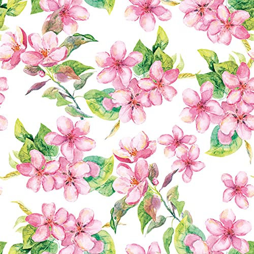 20 Servietten Rosa Kirschblüten | Blumen | Frühling | Tischdeko 33x33cm