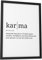 Papierschmiede® Definition Karma (English), A4 Poster für Wohnzimmer, Schlafzimmer, Küche, Esszimmer, Wandbild Geschenk Wanddeko Spruch - ohne Rahmen